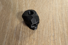 Totenschädel Polygon - schwarz