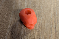 Totenschädel Polygon - orange leuchtend